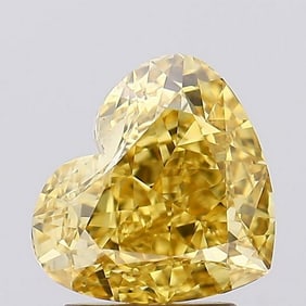 2.02 ct, Fancy Vivid Yellow/VVS2, Heart cut IGI Graded Diamond