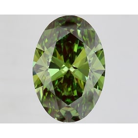 8.12 ct, Fancy Vivid Green/VS1, Oval cut IGI Graded Diamond
