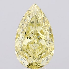 6.86 ct, Fancy Vivid Yellow/VS1, Pear cut IGI Graded Diamond