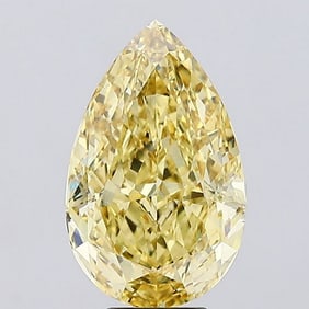 7.15 ct, Fancy Vivid Yellow/VS1, Pear cut IGI Graded Diamond