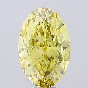 10.04 ct, Fancy Intense Yellow/VS2, Oval cut IGI Graded Diamond