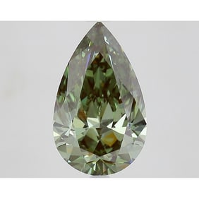 4.10 ct, Fancy Intense Green/VS1, Pear cut IGI Graded Diamond