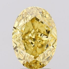 2.69 ct, Fancy Vivid Yellow/VS1, Oval cut IGI Graded Diamond
