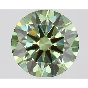 2.01 ct, Fancy Vivid Green/VS1, Round cut IGI Graded Diamond