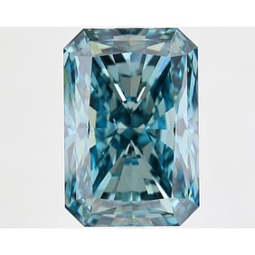 10.30 ct, Fancy Vivid Greenish Blue/VS1, Radiant cut IGI Graded Diamond