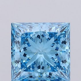 4.04 ct, Fancy Vivid Blue/VVS2, Princess cut IGI Graded Diamond