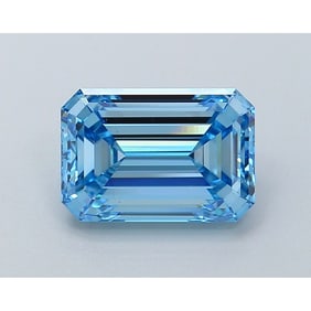 2.08 ct, Fancy Intense Blue/VS1, Emerald cut IGI Graded Diamond