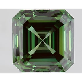 3.44 ct, Fancy Green/VVS1, Square Emerald cut IGI Graded Diamond