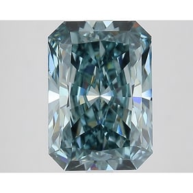 4.02 ct, Fancy Intense Greenish Blue/VS2, Radiant cut IGI Graded Diamond