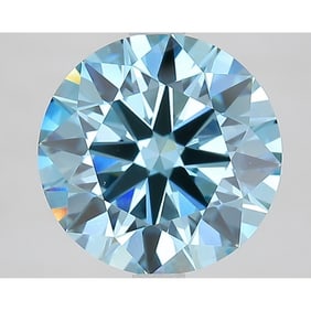 3.61 ct, Fancy Vivid Blue/VS1, Round cut IGI Graded Diamond