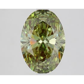 2.31 ct, Fancy Vivid Green/VS1, Oval cut IGI Graded Diamond