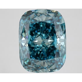 5.61 ct, Fancy Vivid Greenish Blue/VS1, Cushion cut IGI Graded Diamond