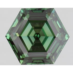2.68 ct, Fancy Intense Green/VS1, Hexagonal cut IGI Graded Diamond