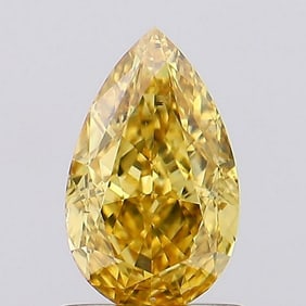 2.57 ct, Fancy Vivid Yellow/VS2, Pear cut IGI Graded Diamond