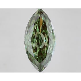 5.89 ct, Fancy Vivid Green/VS1, Marquise cut IGI Graded Diamond
