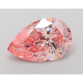 7.03 ct, Fancy Vivid Pink/VVS2, Pear cut IGI Graded Diamond
