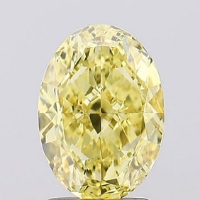 2.16 ct, Fancy Vivid Yellow/VS1, Oval cut IGI Graded Diamond
