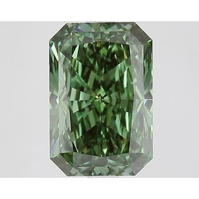 3.13 ct, Fancy Vivid Green/VS1, Radiant cut IGI Graded Diamond