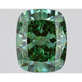 2.90 ct, Fancy Vivid Green/VVS2, Cushion cut IGI Graded Diamond