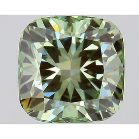 2.02 ct, Fancy Vivid Green/VS1, Cushion cut IGI Graded Diamond