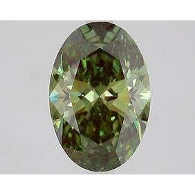 2.20 ct, Fancy Vivid Green/VS1, Oval cut IGI Graded Diamond