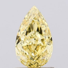3.57 ct, Fancy Intense Yellow/VS1, Pear cut IGI Graded Diamond