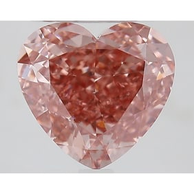 3.28 ct, Fancy Intense Brownish Pink/VVS2, Heart cut IGI Graded Diamond