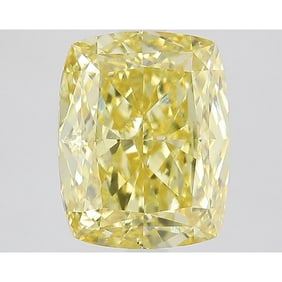 3.76 ct, Fancy Vivid Yellow/VS1, Cushion cut IGI Graded Diamond