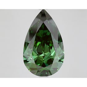 5.00 ct, Fancy Vivid Green/VS1, Pear cut IGI Graded Diamond