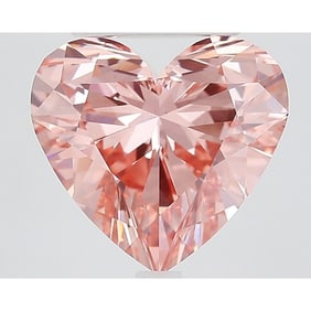 5.07 ct, Fancy Vivid Pink/VS1, Heart cut IGI Graded Diamond