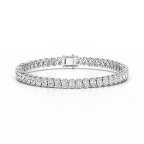 18kt White Gold 19.49ct. Oval cut Diamond Bracelet
