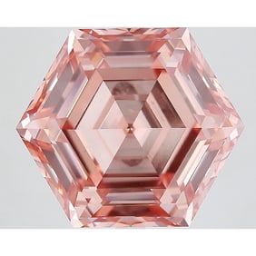 13.10 ct, Fancy Vivid Pink/VS1, Hexagonal cut IGI Graded Diamond