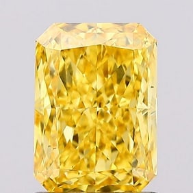 4.14 ct, Fancy Vivid Yellow/VS2, Radiant cut IGI Graded Diamond