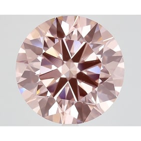 10.01 ct, Fancy Vivid Brownish Pink/VS2, Round cut IGI Graded Diamond