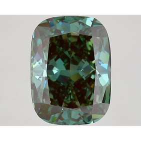 7.58 ct, Fancy Vivid Green/VS1, Cushion cut IGI Graded Diamond
