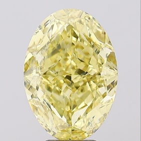 7.04 ct, Fancy Intense Yellow/VS2, Oval cut IGI Graded Diamond