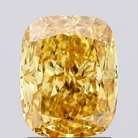 2.01 ct, Fancy Vivid Yellow/VS1, Cushion cut IGI Graded Diamond