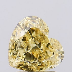 2.01 ct, Fancy Intense Yellow/VS2, Heart cut IGI Graded Diamond