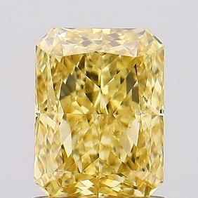3.57 ct, Fancy Intense Yellow/VVS2, Radiant cut IGI Graded Diamond