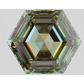 2.86 ct, Fancy Intense Green/VS1, Hexagonal cut IGI Graded Diamond