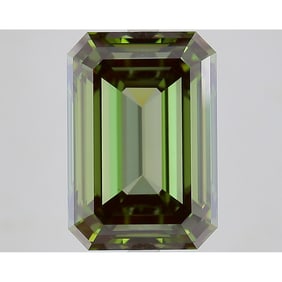 10.05 ct, Fancy Vivid Green/VS1, Emerald cut IGI Graded Diamond