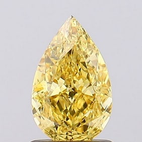 2.53 ct, Fancy Intense Yellow/VS2, Pear cut IGI Graded Diamond
