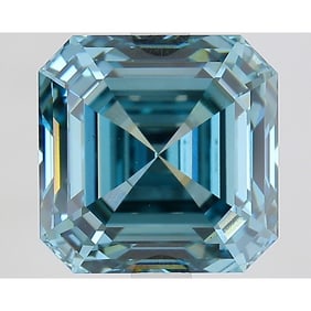 4.11 ct, Fancy Vivid Blue/VS1, Square Emerald cut IGI Graded Diamond