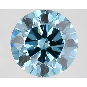 5.64 ct, Fancy Vivid Blue/VS2, Round cut IGI Graded Diamond