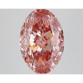 5.29 ct, Fancy Vivid Brownish Pink/VVS2, Oval cut IGI Graded Diamond