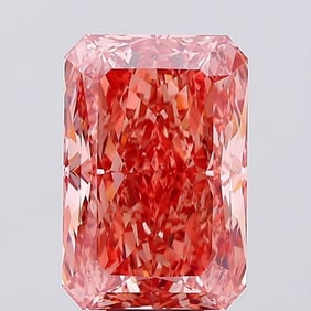 10.18 ct, Fancy Vivid Reddish Pink/VVS2, Radiant cut IGI Graded Diamond