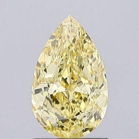 6.06 ct, Fancy Vivid Yellow/VS2, Pear cut IGI Graded Diamond