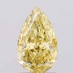 12.19 ct, Fancy Vivid Yellow/VS2, Pear cut IGI Graded Diamond