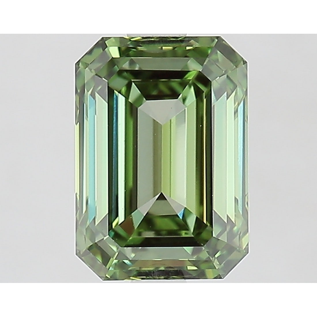 2.40 ct, Fancy Vivid Green/VVS2, Emerald cut IGI Graded Diamond: Click here to view HD 360 Spinning Image Click here to view Certificate Report IGI Gra
