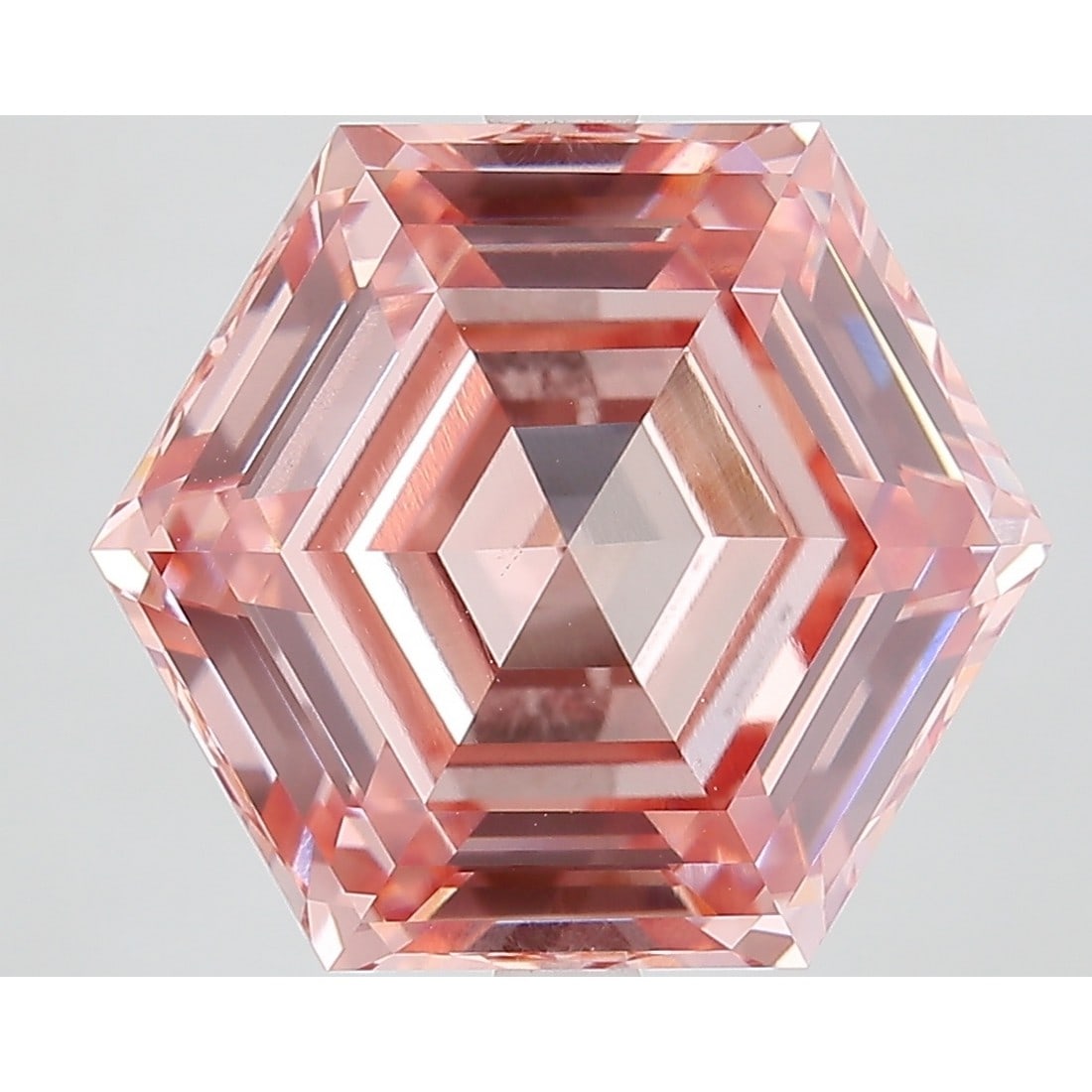 8.03 ct, Fancy Vivid Pink/VVS2, Hexagonal cut IGI Graded Diamond: Click here to view HD 360 Spinning Image Click here to view Certificate Report IGI Gra